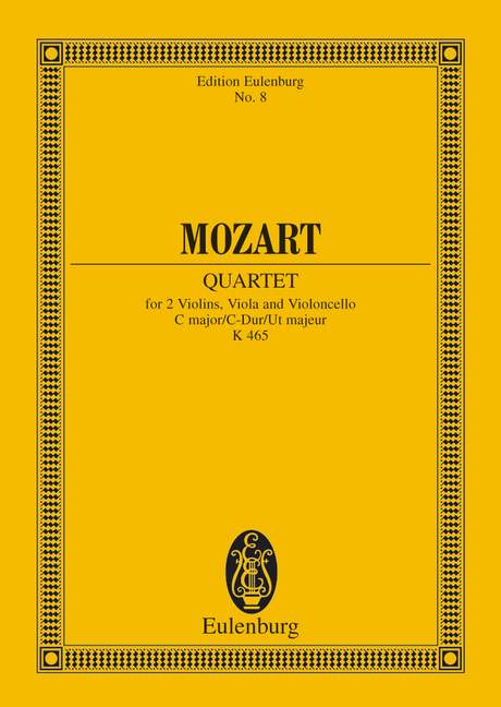 Mozart: Quartet C major KV 465 (Study Score) published by Eulenburg